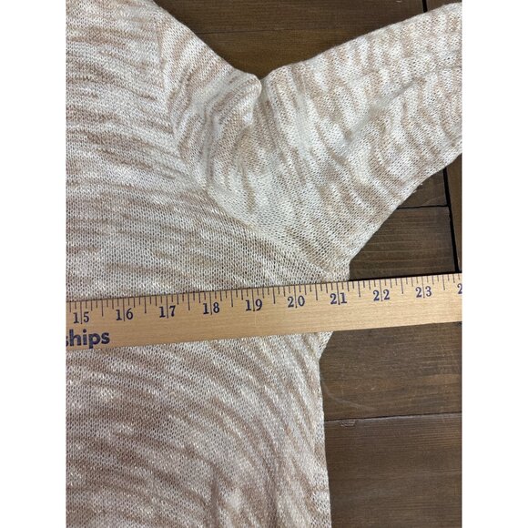 Jolt Beige Lace Hem Lightweight Sweater Top M - Picture 6 of 6